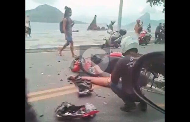 Acidente de moto na Praia de Icaraí