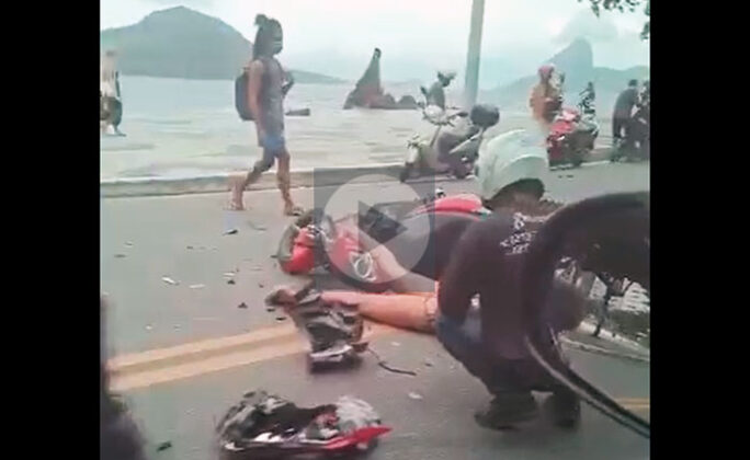 Acidente de moto na Praia de Icaraí