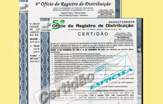 Certidões de distribuição