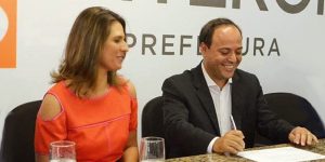 Rodrigo Neves e Giovanna Victer