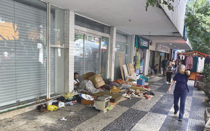 Moradores de rua em Icaraí, Niterói
