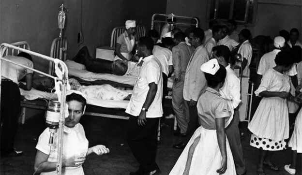 socorro as vítimas do incêndio do circo