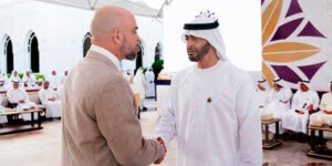 Sid Jacintho e o príncipe Sheikh Mohammed Bin Zayed Bin Sultan Al Nahyan,